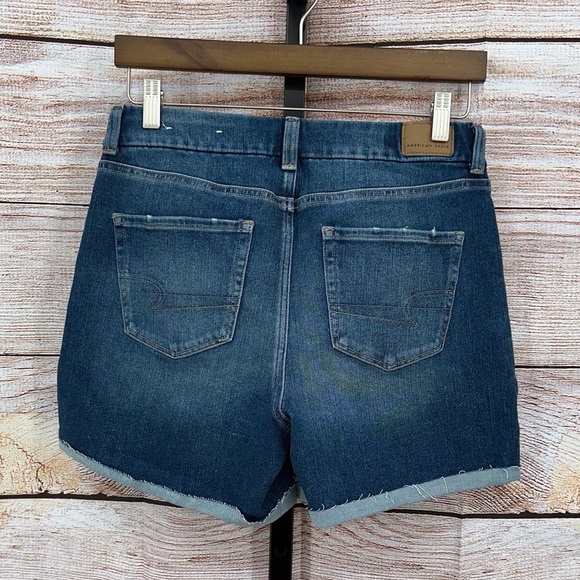 NWT American Eagle Outfitters Blue Jean Shorts Curvy Midi Size 8 - Picture 6 of 14
